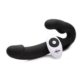 Urge Silicone Strapless Strap On With Remote- Black